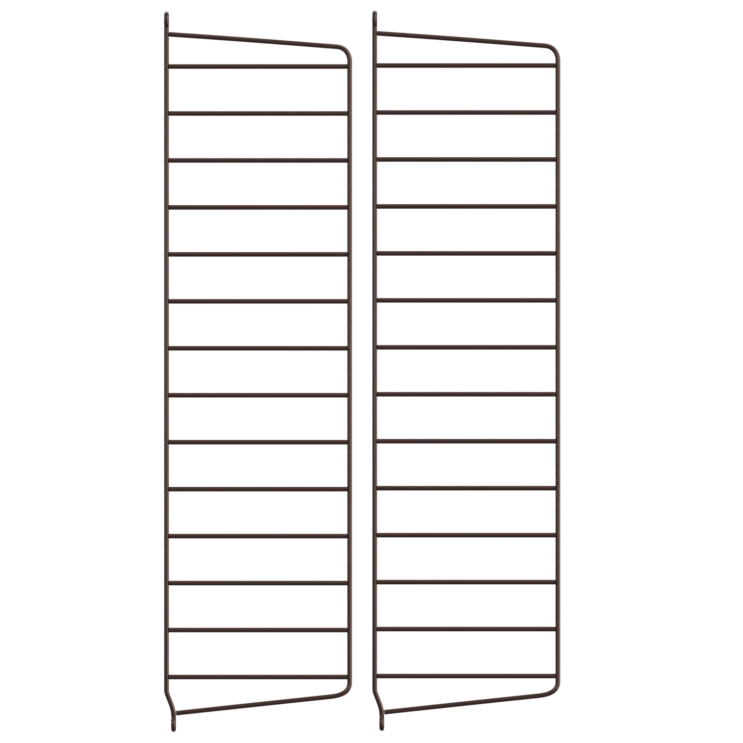 String Gavlar 20x75 Cm 2-pack - Modulära hyllsystem Mörkbrun
