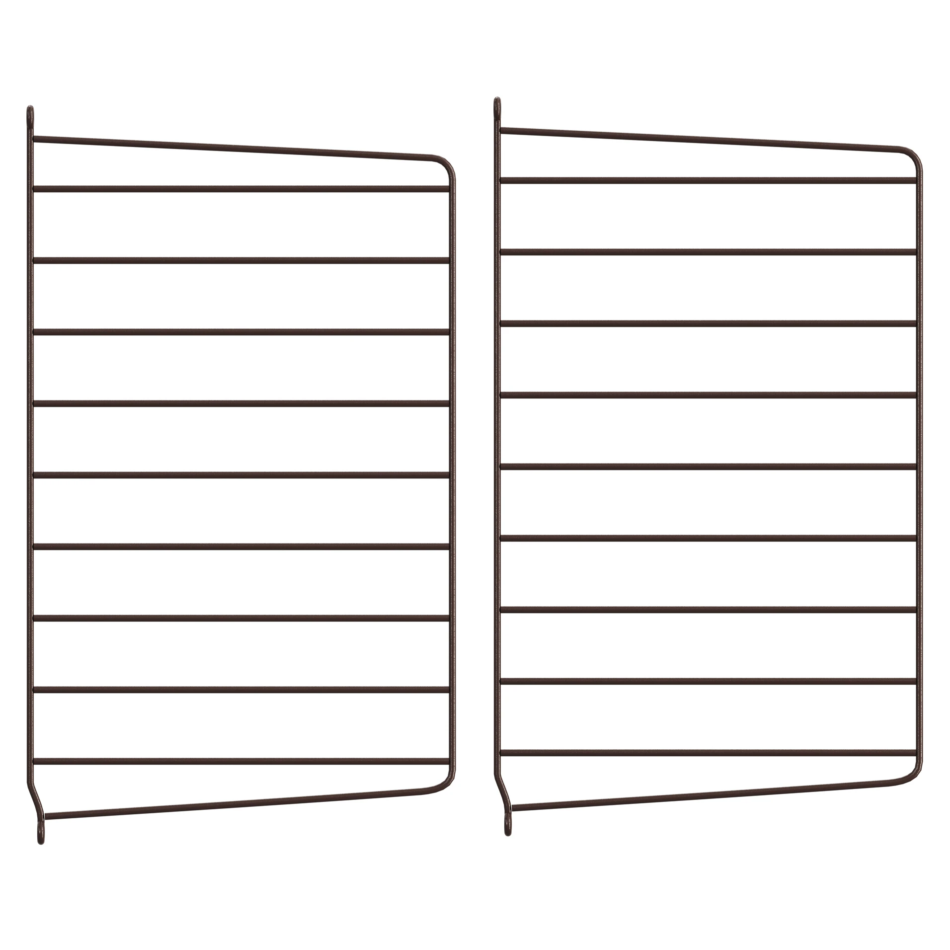 String Gavlar 30x50 Cm 2-pack - Modulära hyllsystem Stål Mörkbrun