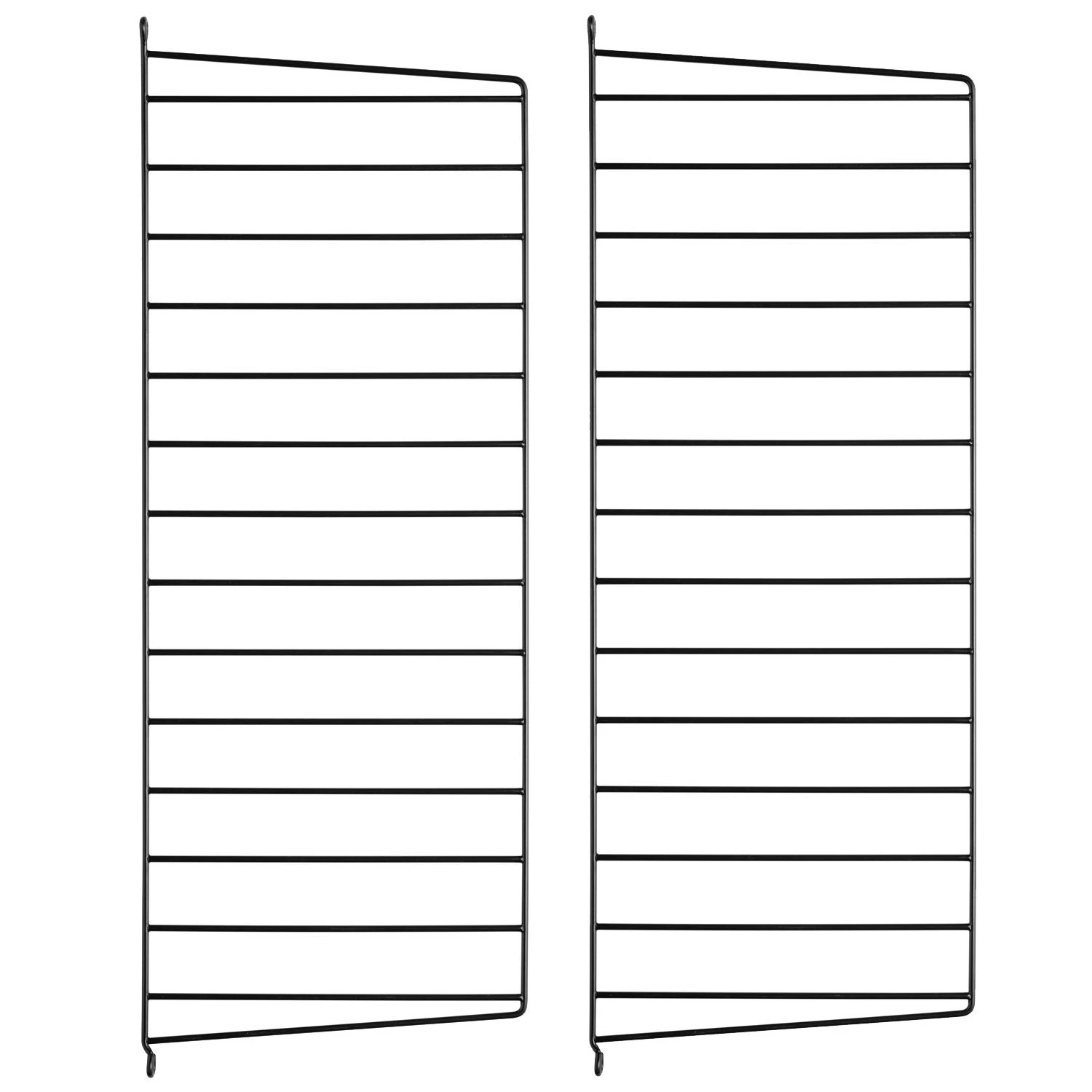 String Gavlar 30x75 Cm 2-pack - Modulära hyllsystem Stål Svart