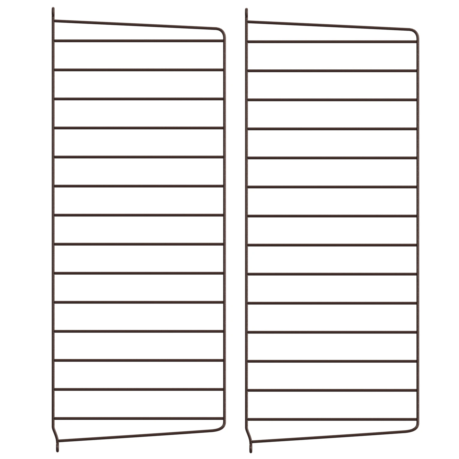 String Gavlar 30x75 Cm 2-pack - Modulära hyllsystem Stål Mörkbrun