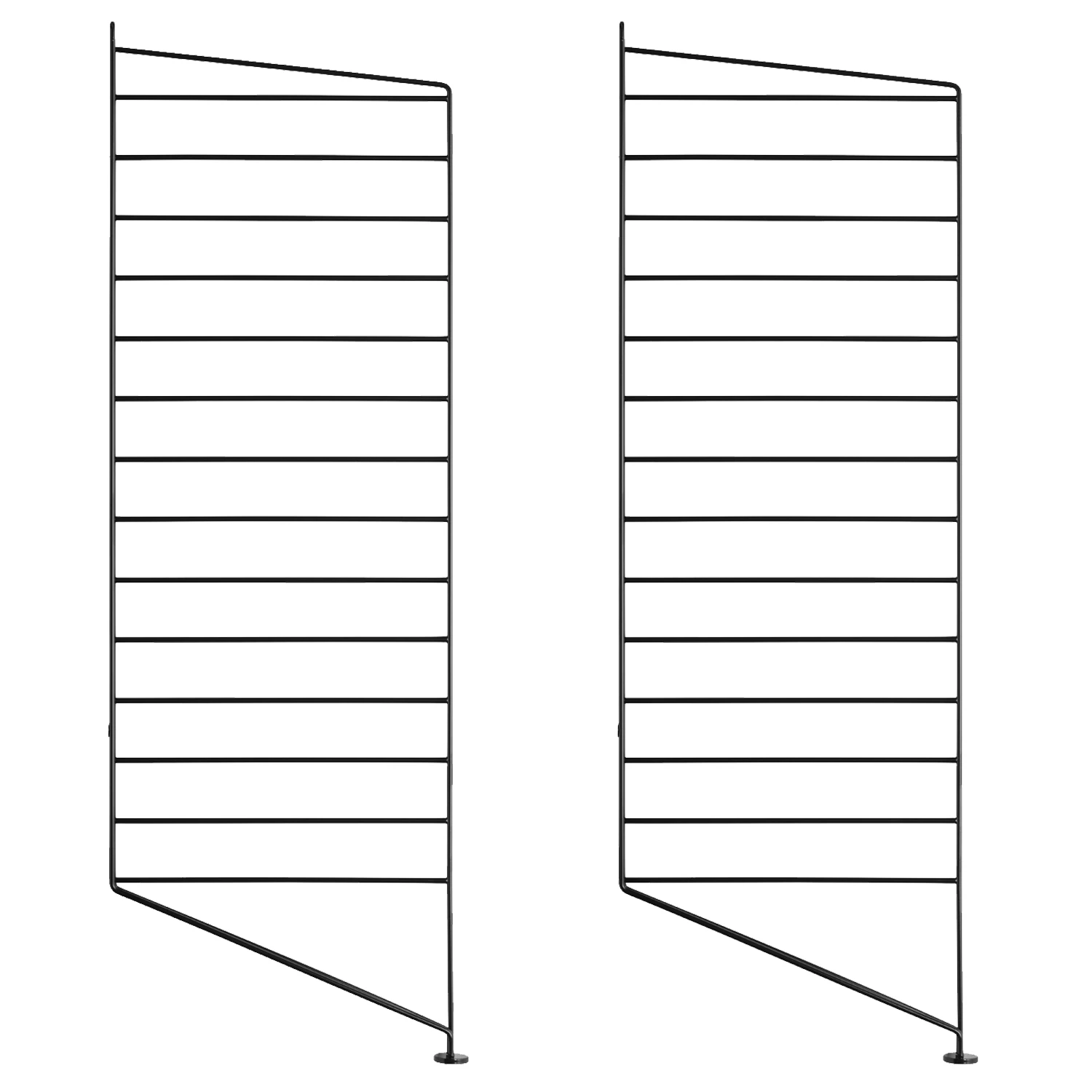 String Gavlar Golv 30x115 Cm 2-pack - Modulära hyllsystem Svart