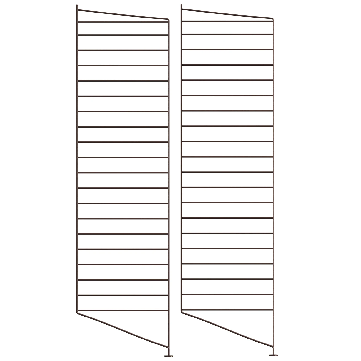 String Gavlar Golv 30x115 Cm 2-pack - Modulära hyllsystem Mörkbrun