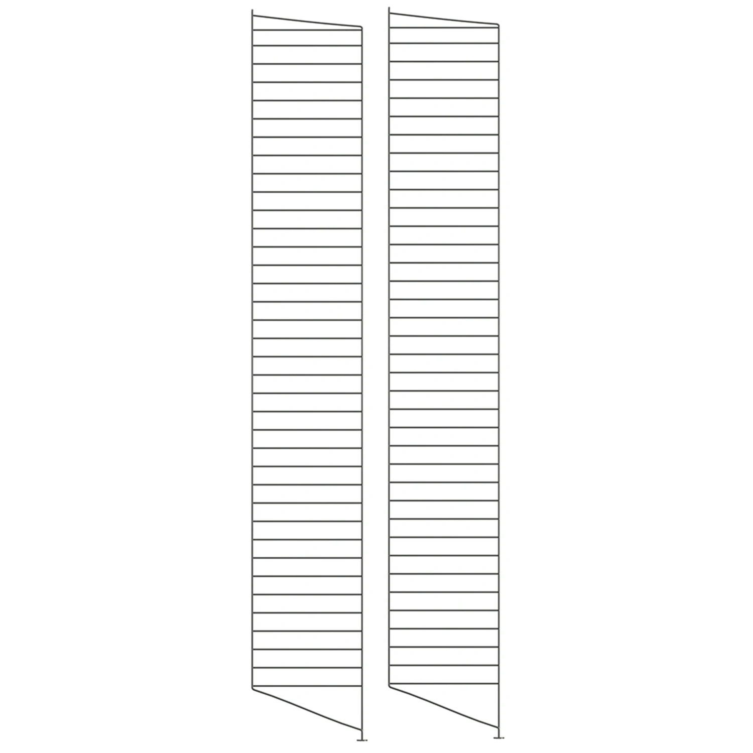 String Gavlar Golv 30x200 Cm 2-pack - Modulära hyllsystem Stål Mörkgrå