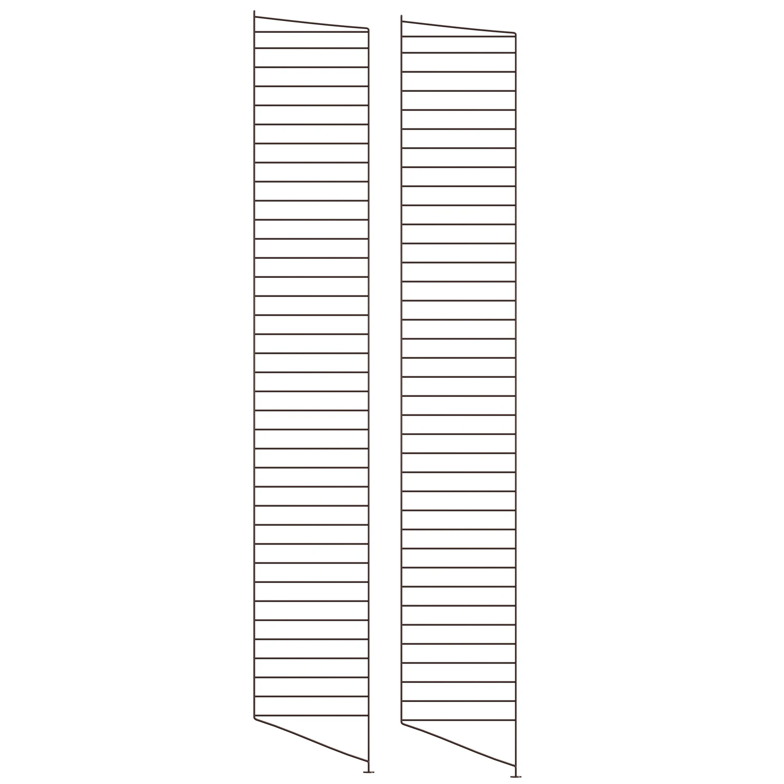 String Gavlar Golv 30x200 Cm 2-pack - Modulära hyllsystem Stål Mörkbrun