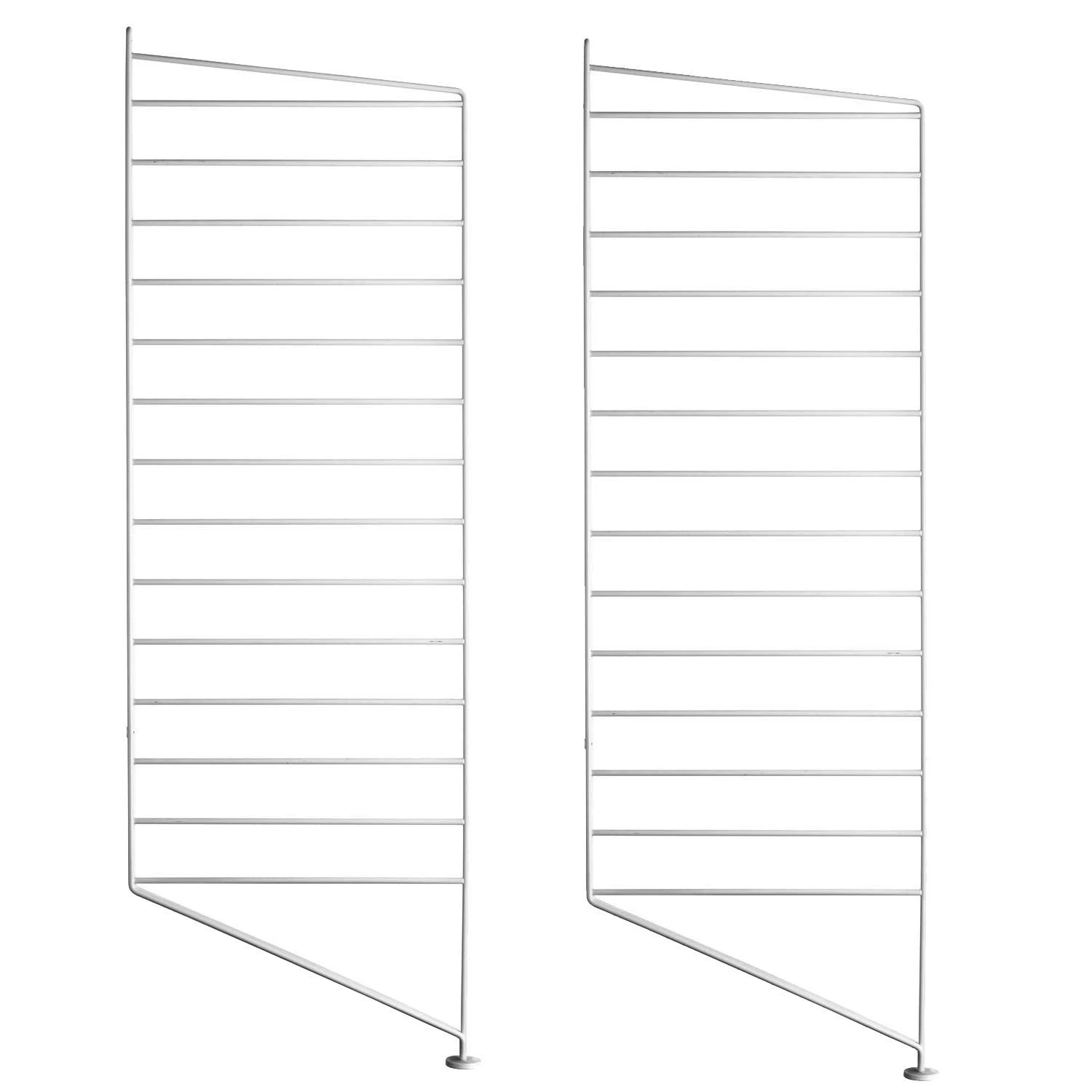 String Gavlar Golv 30x85 Cm 2-pack - Modulära hyllsystem Stål Vit