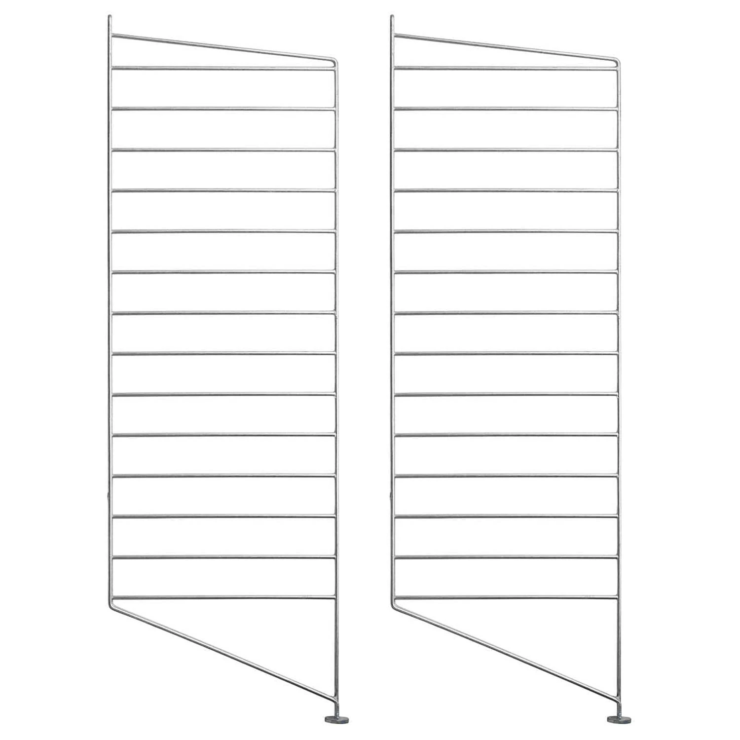 String Gavlar Golv 30x85 Cm 2-pack Galvanized - Modulära hyllsystem Stål Galvaniserad