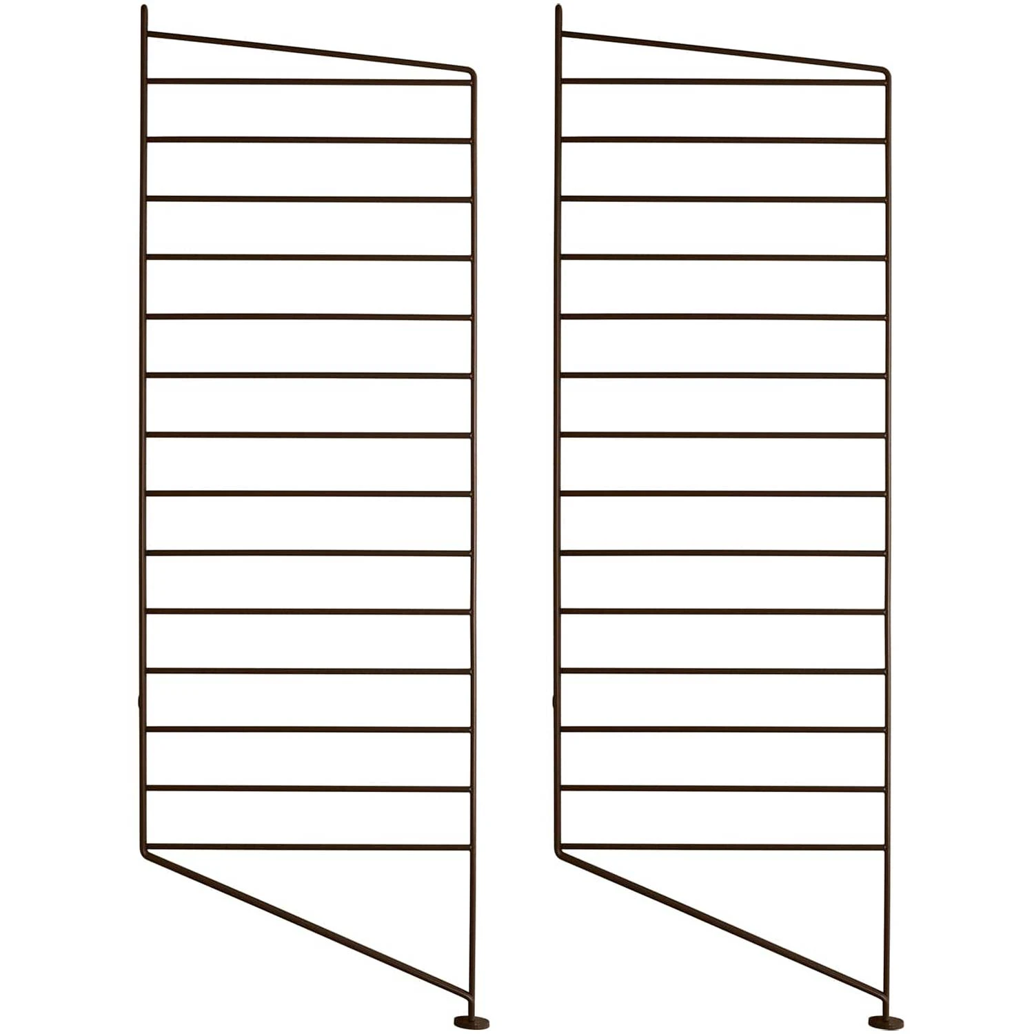 String Gavlar Golv 30x85 Cm 2-pack - Modulära hyllsystem Stål Brun