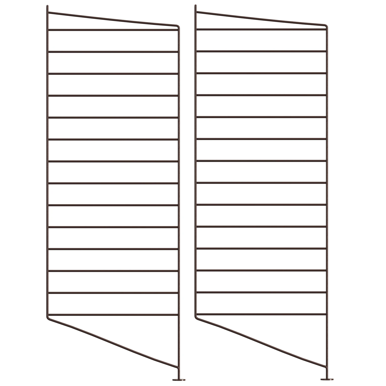String Gavlar Golv 30x85 Cm 2-pack - Modulära hyllsystem Stål Mörkbrun