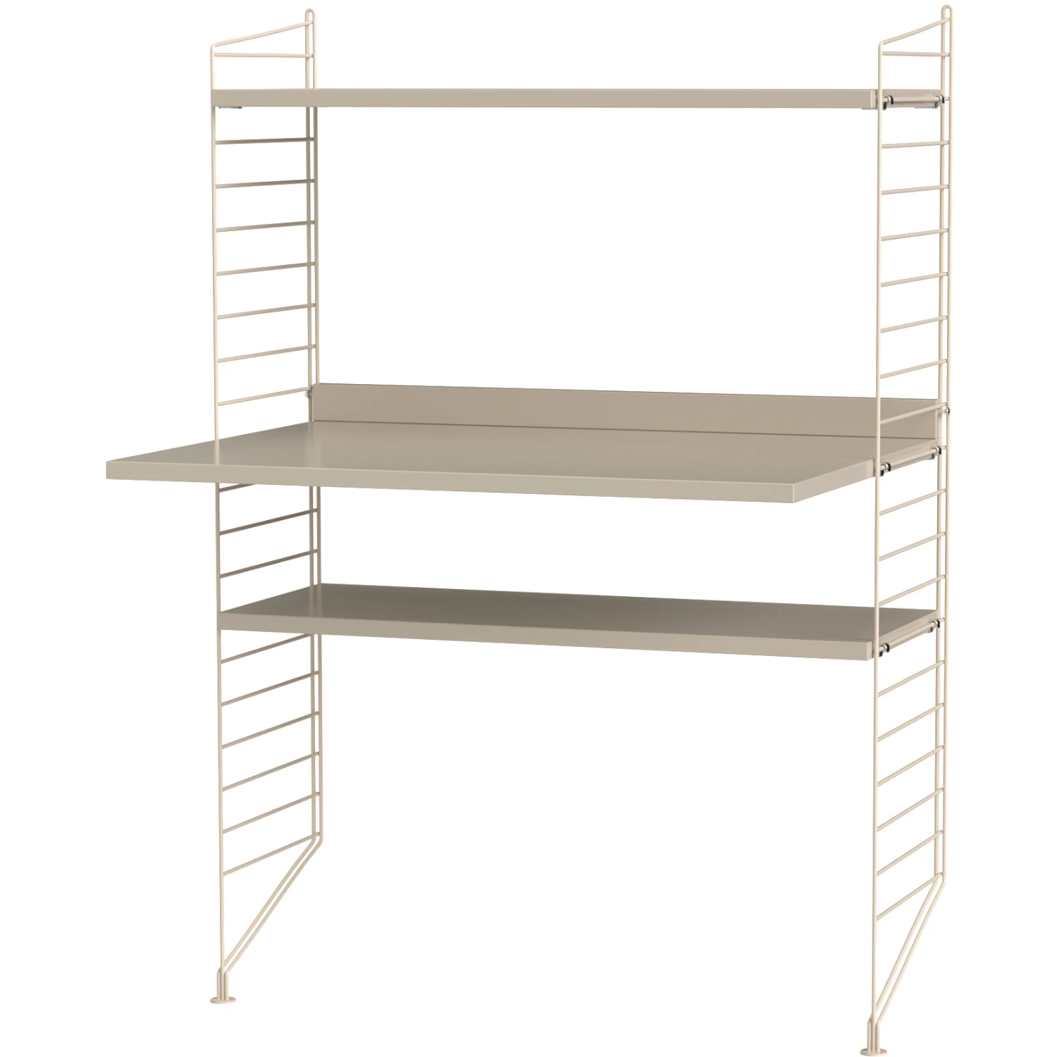 String Hylla Kombination H Arbetsplats - Modulära hyllsystem Lackerat Stål Beige