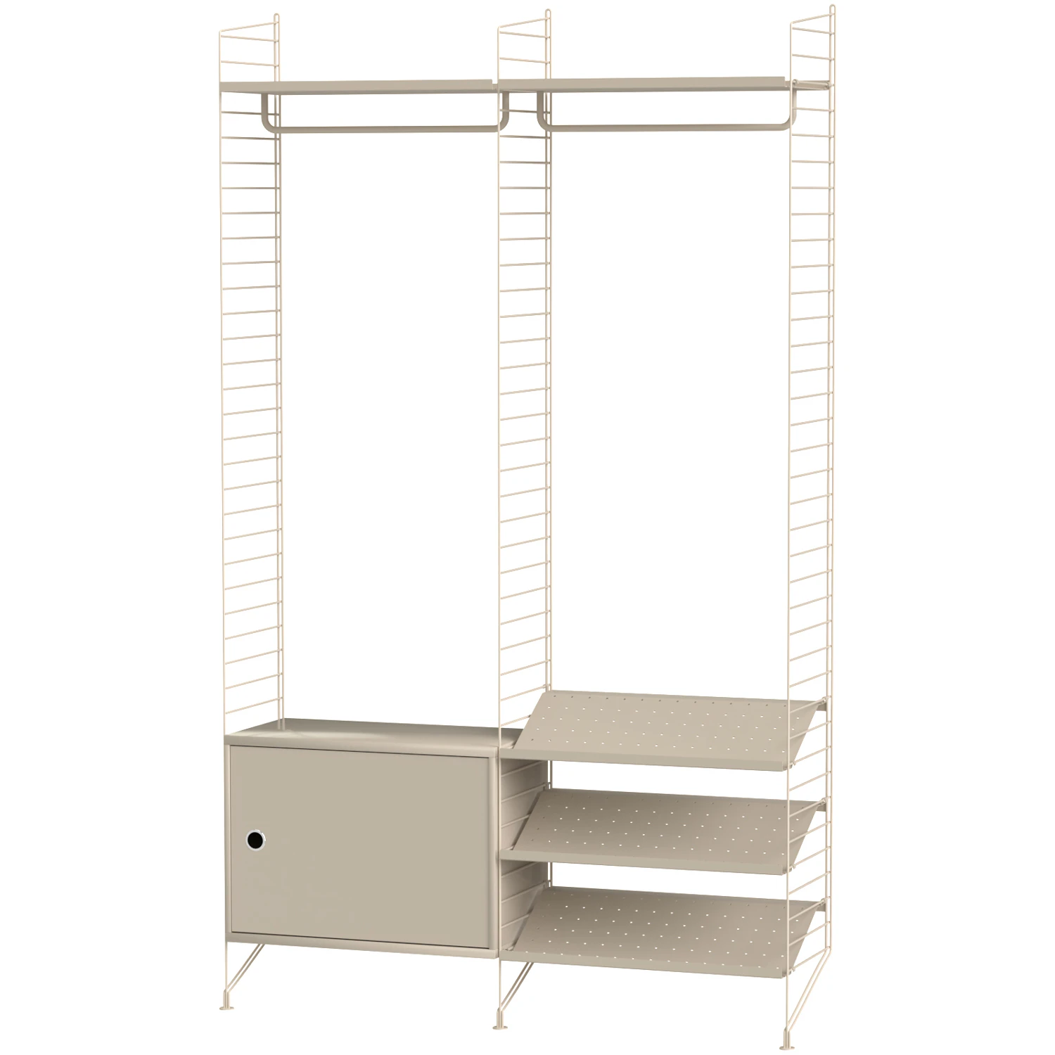 String Hylla Kombination S Hall - Modulära hyllsystem Lackerat Stål Beige