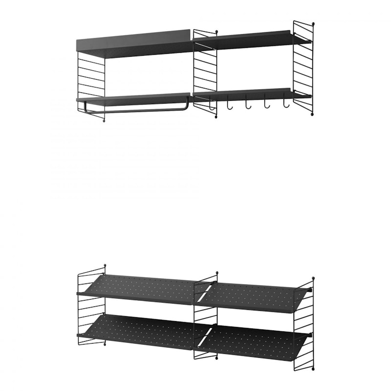 String Hyllsystem No 10, Svart