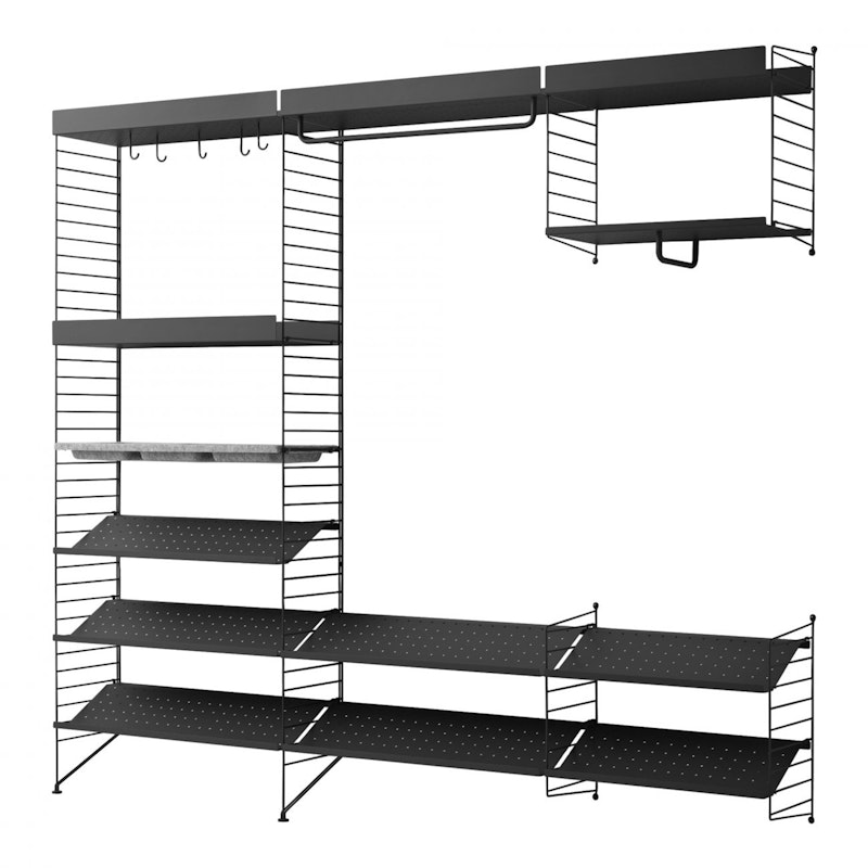 String Hyllsystem No 16, Svart