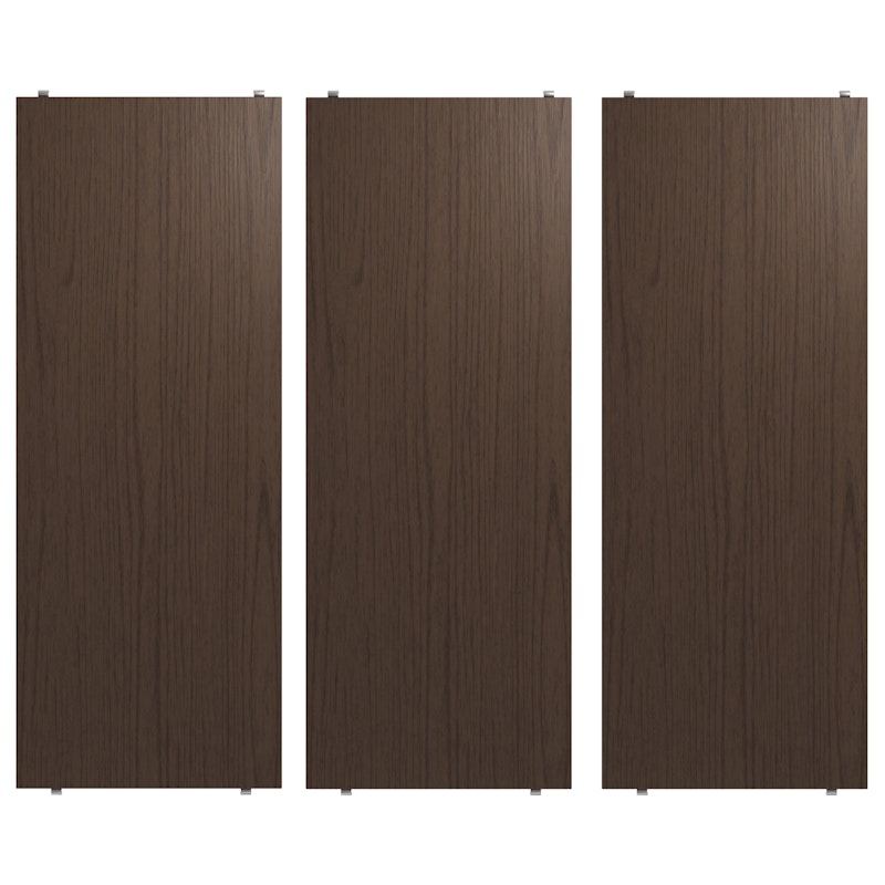 String Hyllplan 3-pack 78x30 cm, Dark Oak