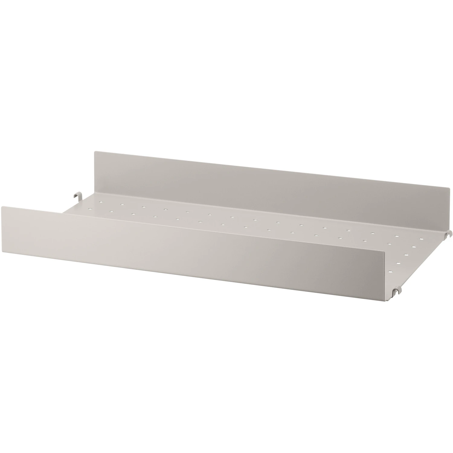 String Hyllplan Med Hög Kant 30x58 Cm - Modulära hyllsystem Metall Beige
