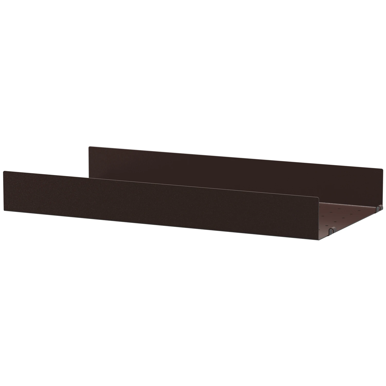 String Hyllplan Med Hög Kant 30x58 Cm - Modulära hyllsystem Metall Mörkbrun
