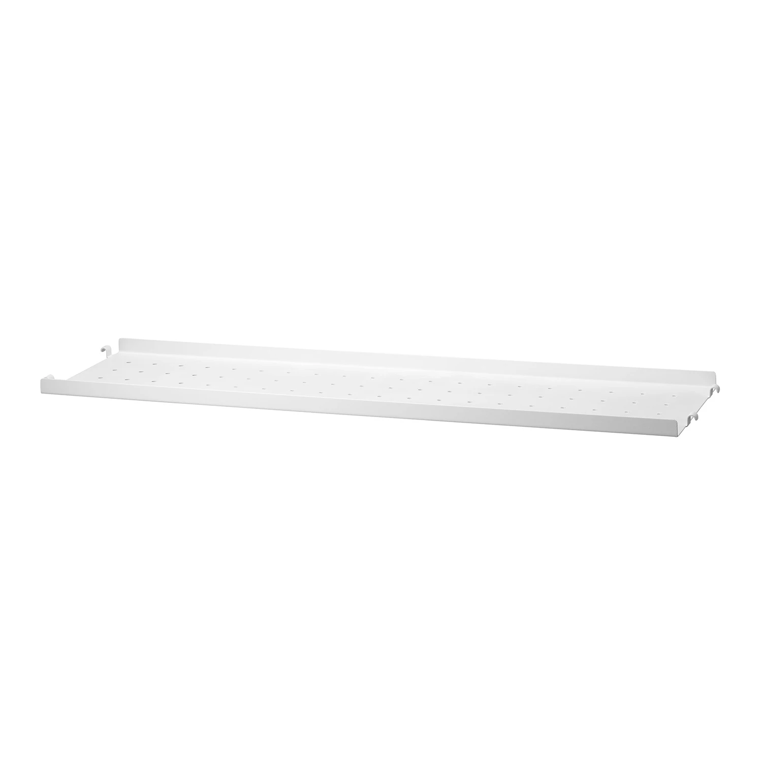 String Hyllplan Med Låg Kant Metall 20x78 Cm - Modulära hyllsystem Plåt Vit