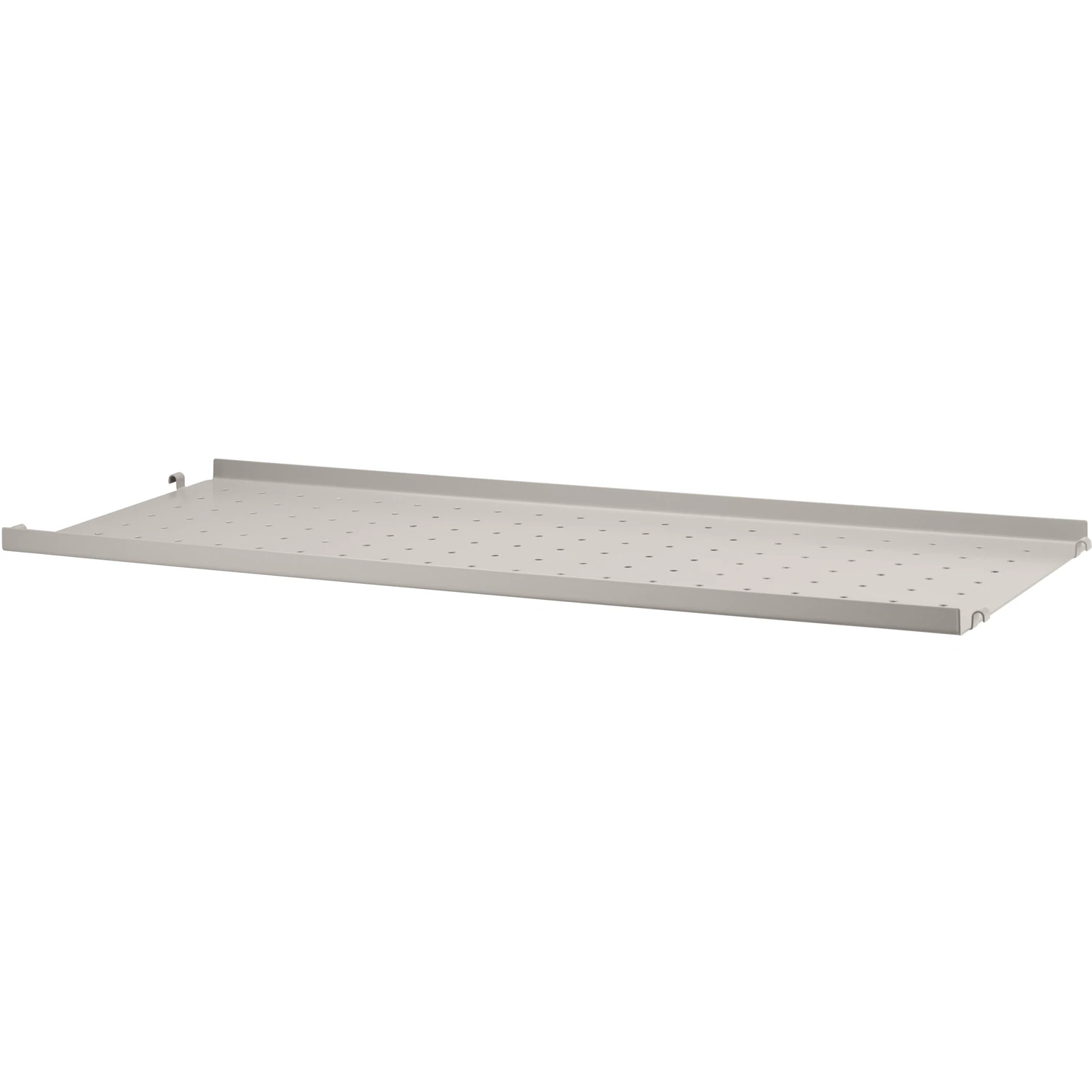 String Hyllplan Med Låg Kant Metall 30x78 Cm - Modulära hyllsystem Plåt Beige
