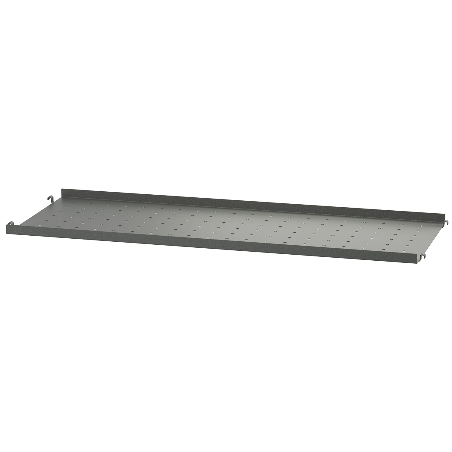String Hyllplan Med Låg Kant Metall 78x30 Cm - Modulära hyllsystem Plåt Mörkgrå