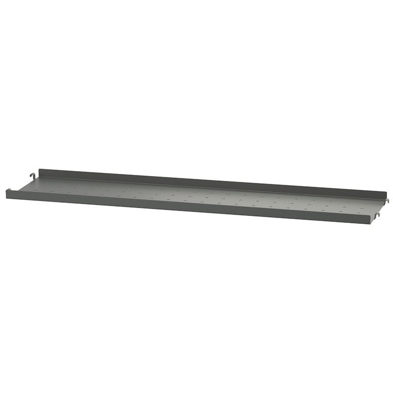 String Shelf With Low Edge Metal Hyllplan Med Låg Kant Metall 78x20 cm, Mörkgrå