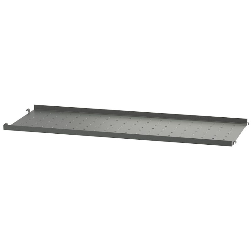 String Hyllplan Med Låg Kant Metall 78x30 cm, Mörkgrå