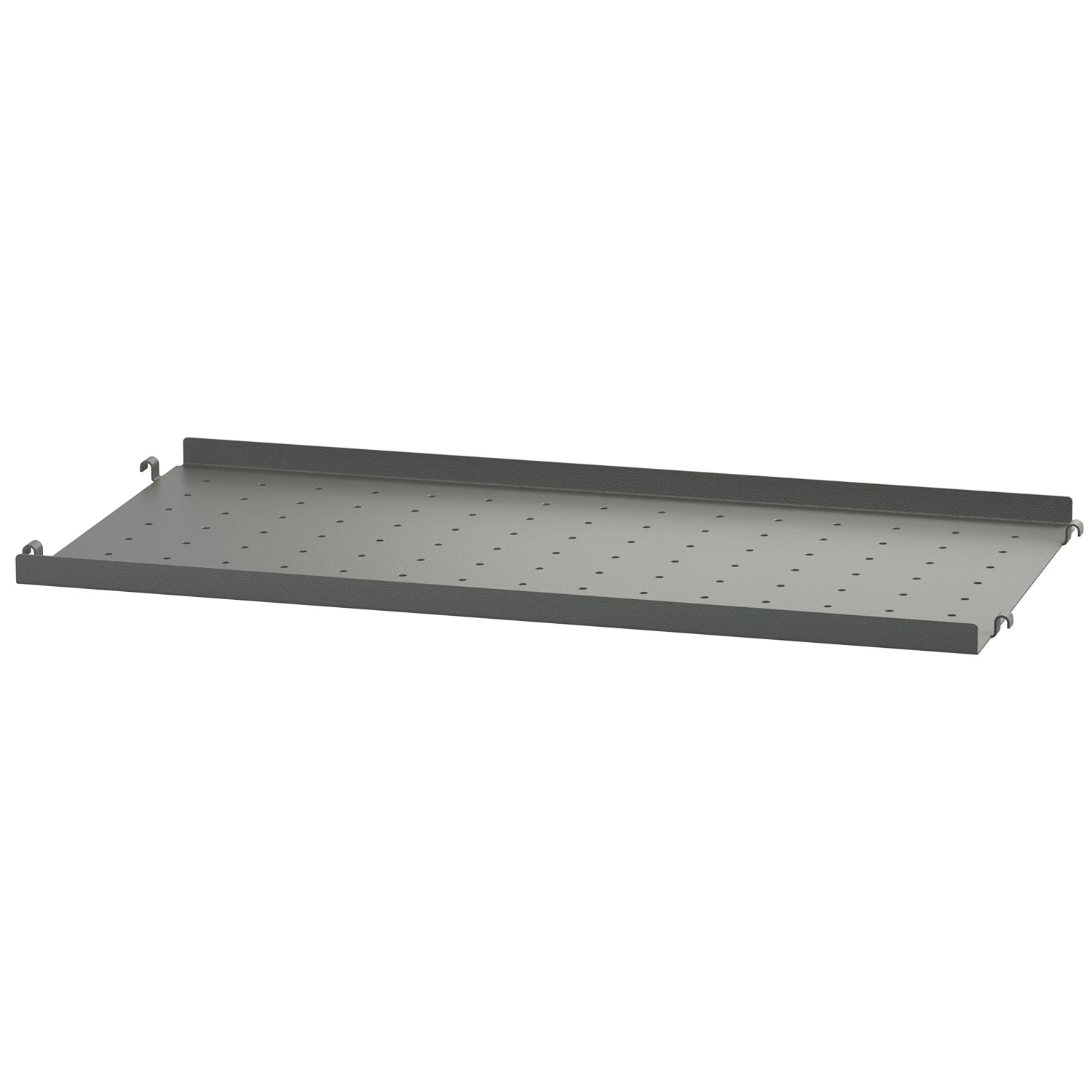 String Hyllplan Med Låg Kant Metall 58x30 Cm - Modulära hyllsystem Mörkgrå