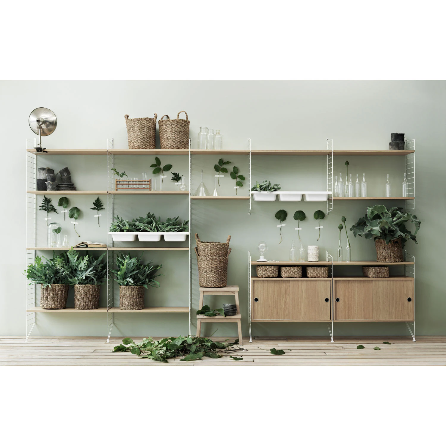 String Hyllsystem No 3 Ek / Grå - Modulära hyllsystem Mdf Vit