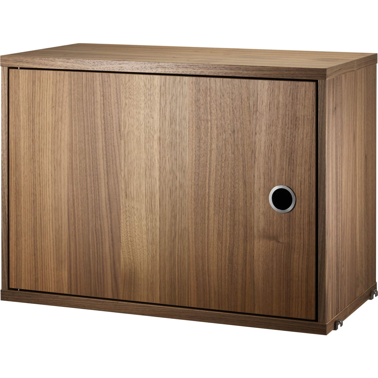 String Skåp + Dörr 58x30x42 Cm 1-pack - Modulära hyllsystem Lackad Mdf Valnöt