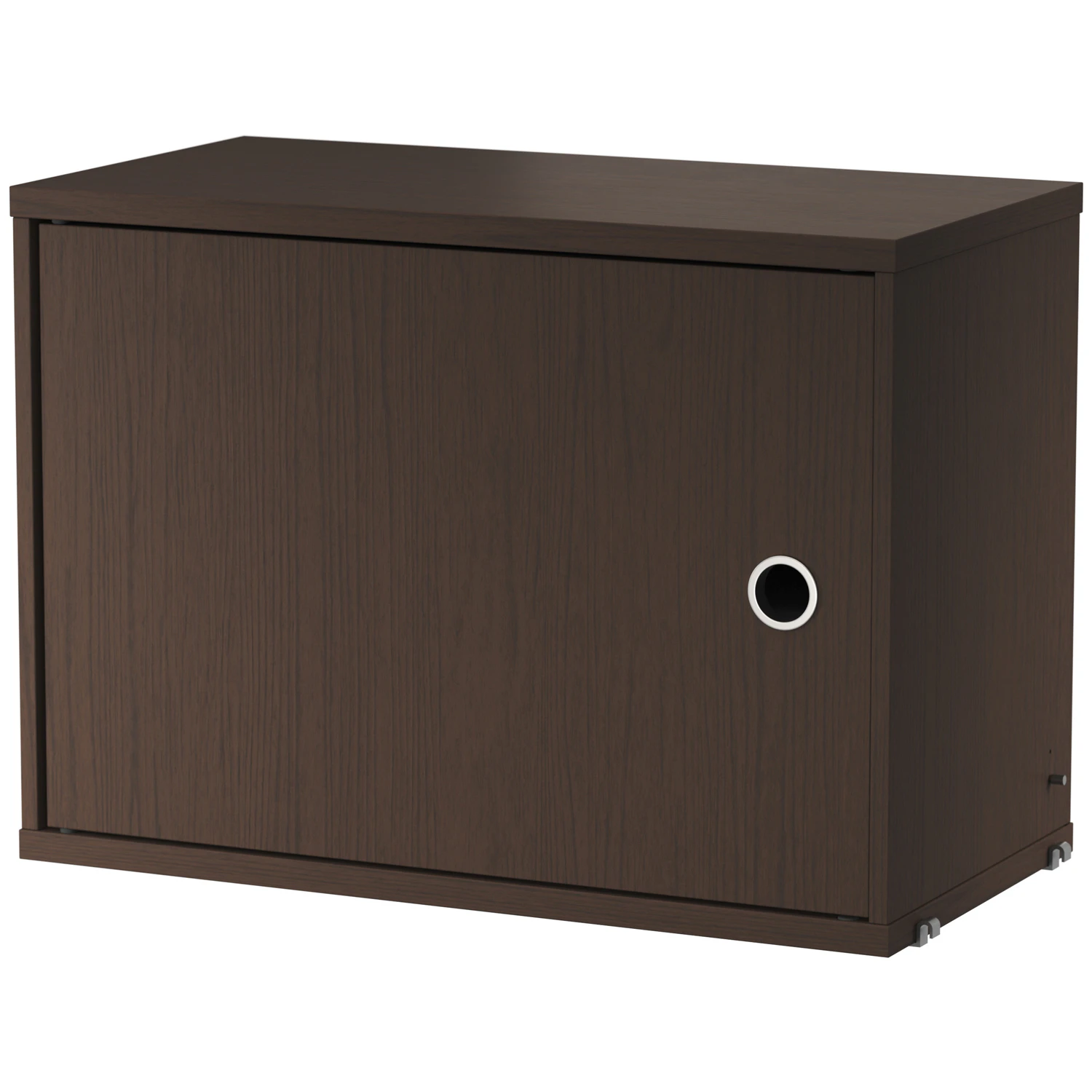 String Skåp + Dörr 58x30x42 Cm 1-pack - Modulära hyllsystem Lackad Mdf Mörk Ek