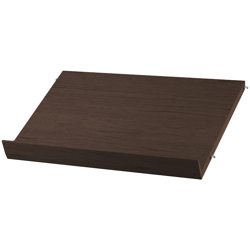 String Tidningshylla 58x30 cm, Mörk Ek