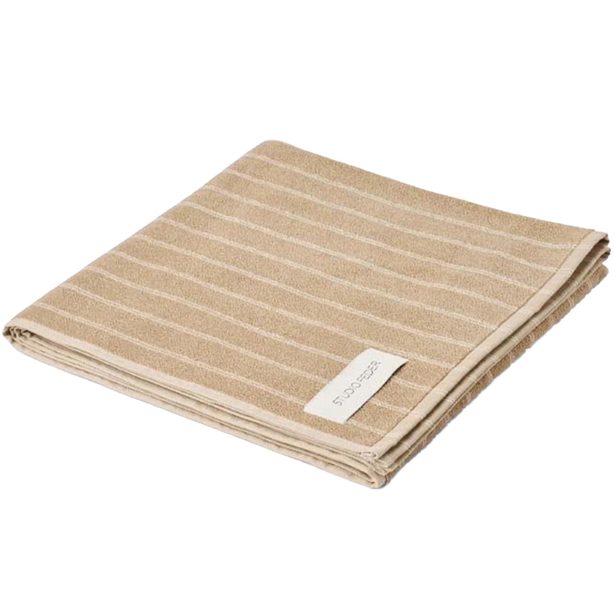 Studio Feder Una Handduk 100x160 Cm - Handdukar & Badlakan Ekologisk Bomull Sand Beige Rain