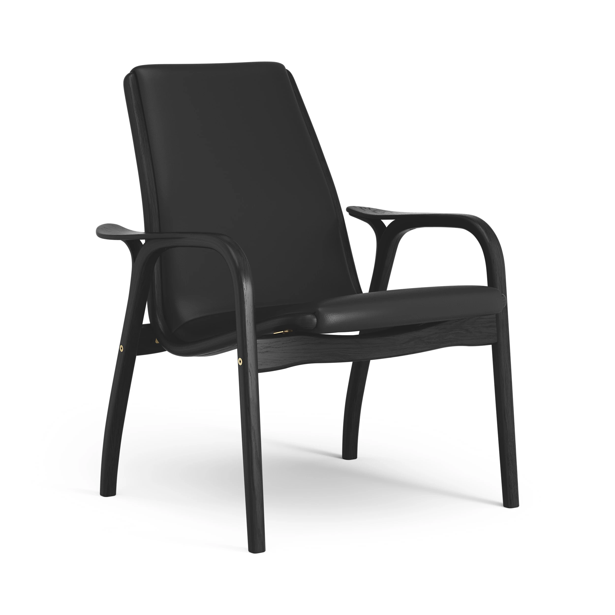 Swedese Laminett F&aring;t&ouml;lj laserad Ek / - L&auml;der Svart