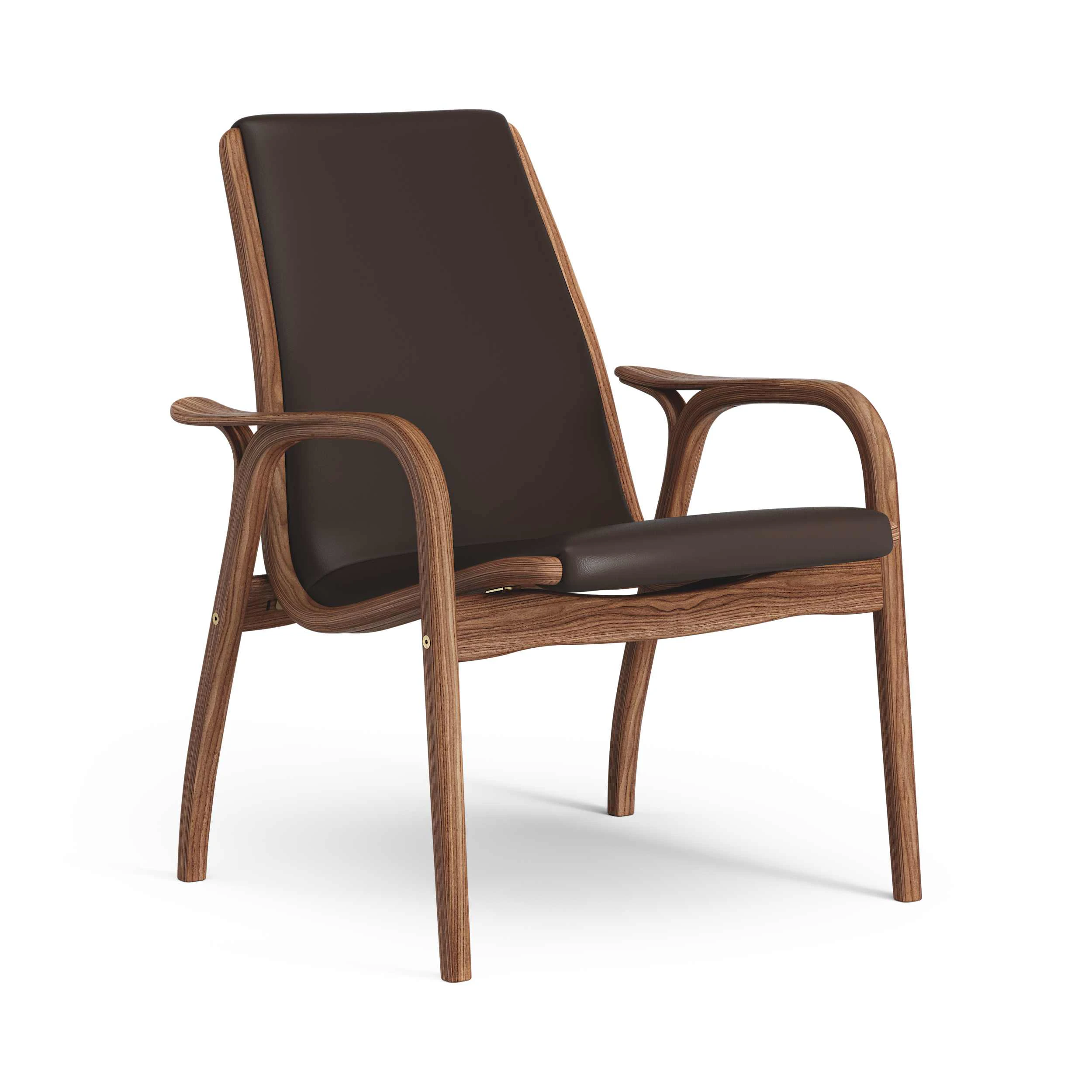 Swedese Laminett F&aring;t&ouml;lj Lackerad Valn&ouml;t / - F&aring;t&ouml;ljer L&auml;der M&ouml;rkbrun