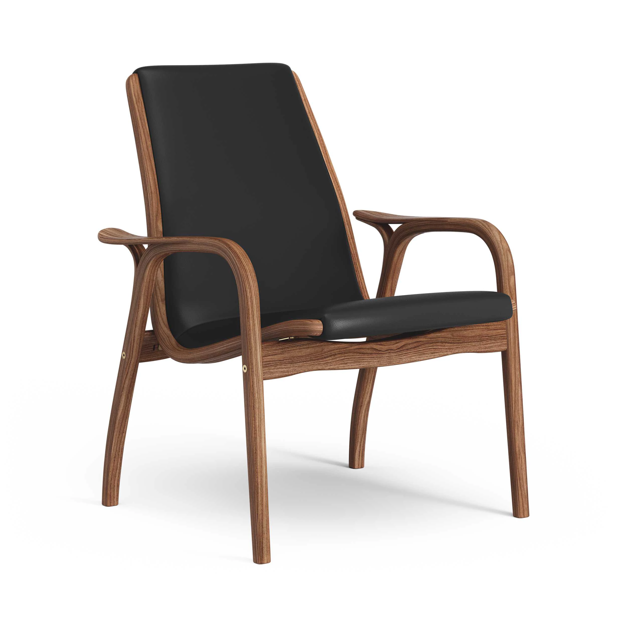 Swedese Laminett F&aring;t&ouml;lj Lackerad Valn&ouml;t / - F&aring;t&ouml;ljer L&auml;der Svart