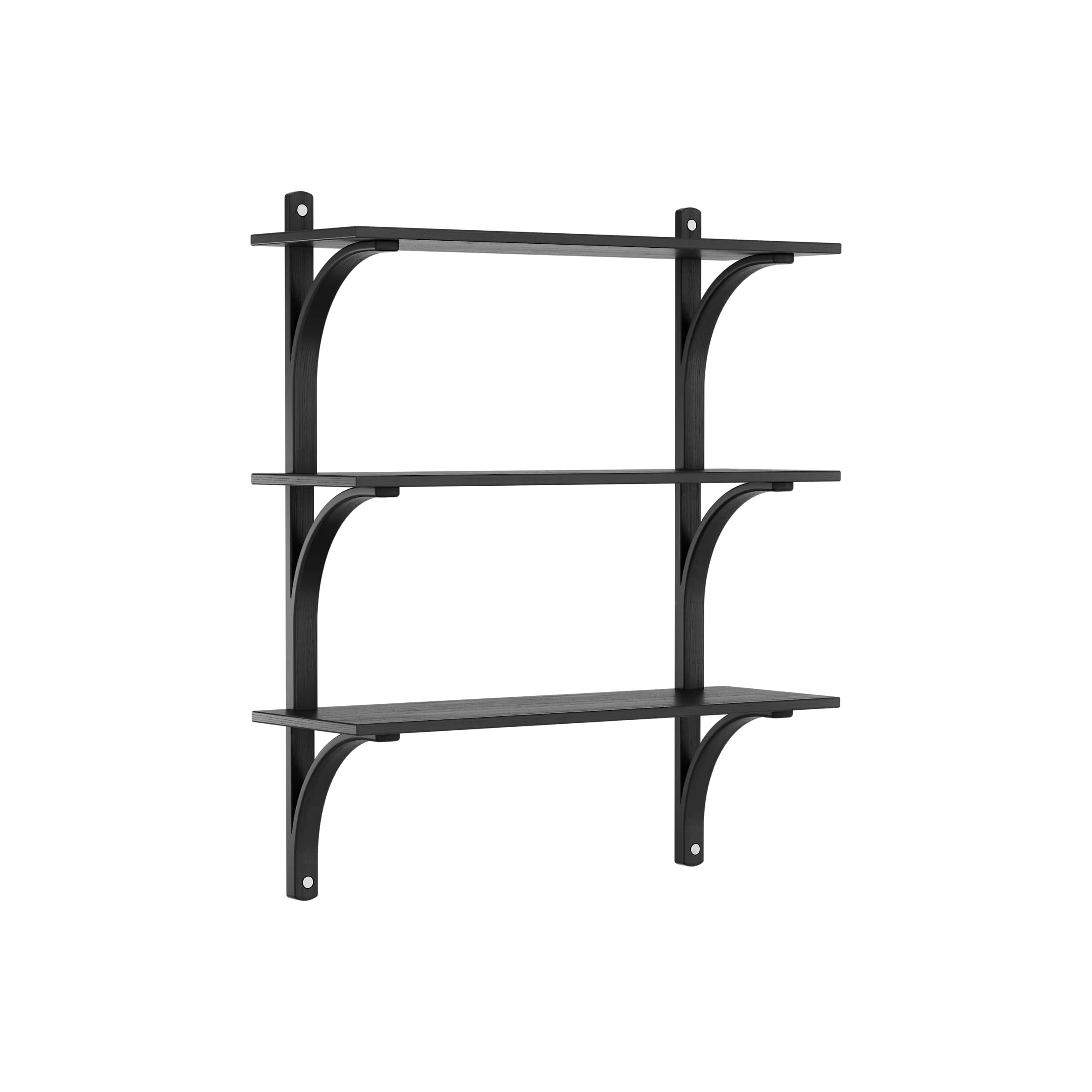 Swedese Levi V&auml;gghylla 90 Cm Medium Aluminium / Svartbetsad - V&auml;gghyllor Ask Svartlaserad