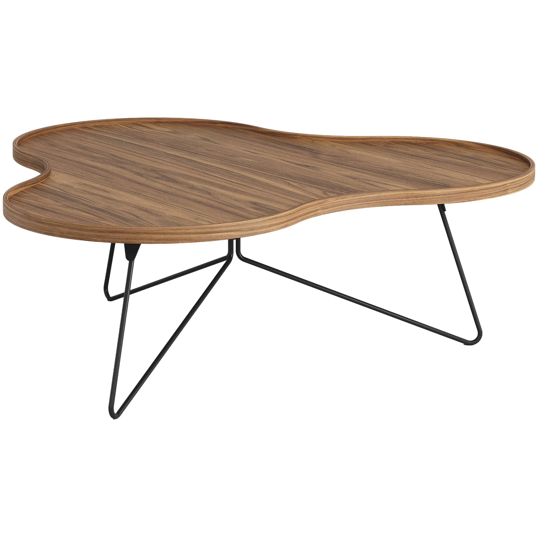 Swedese Flower Mono Soffbord 114x39 Cm / Valn&ouml;t - Soffbord Lackerat St&aring;l Svart