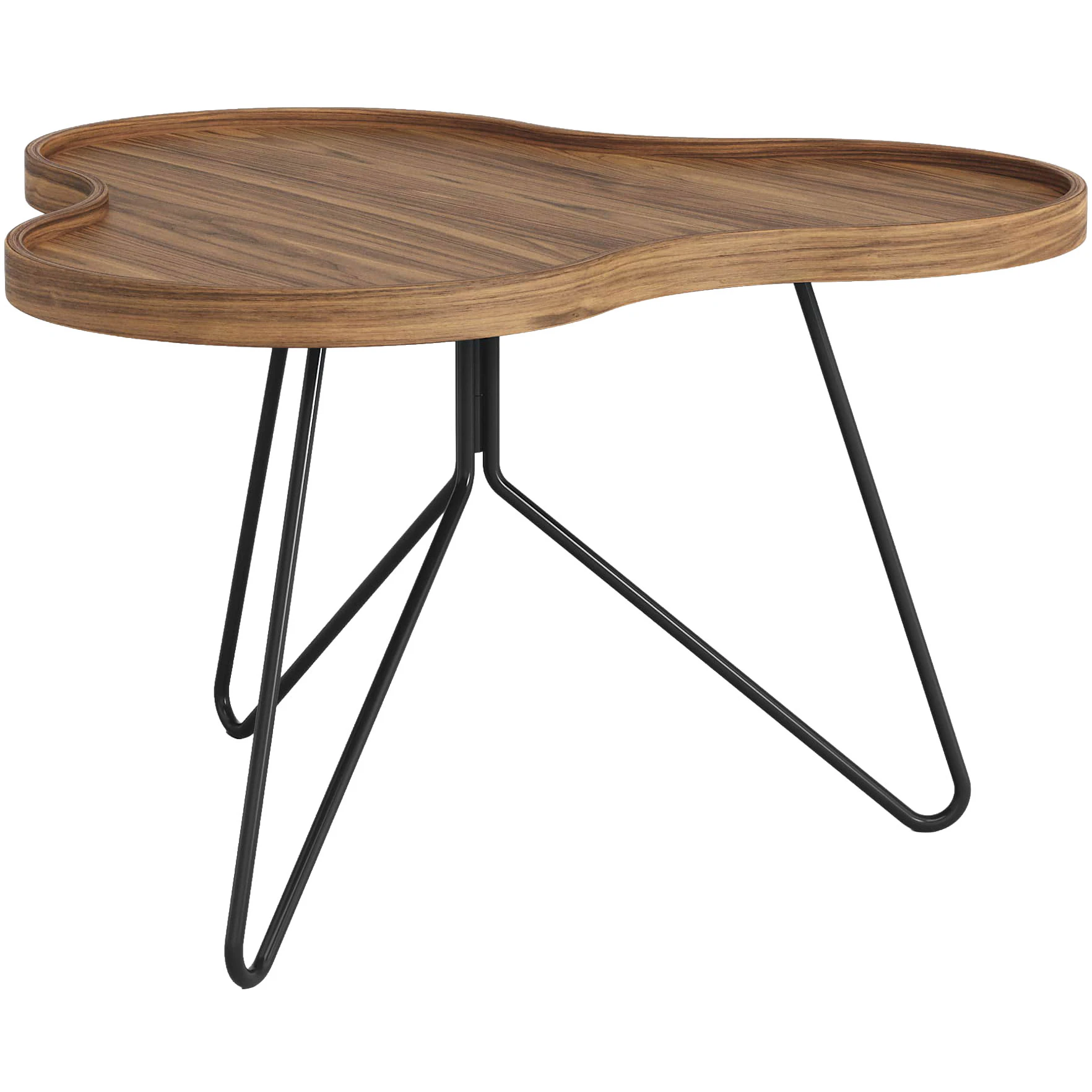 Swedese Flower Mono Soffbord 66x39 Cm / Valn&ouml;t - Soffbord Lackerat St&aring;l Svart