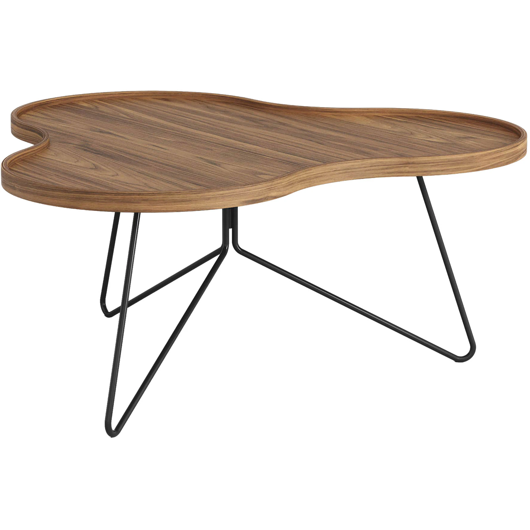 Swedese Flower Mono Soffbord 90x39 Cm / Valn&ouml;t - Soffbord Lackerat St&aring;l Svart