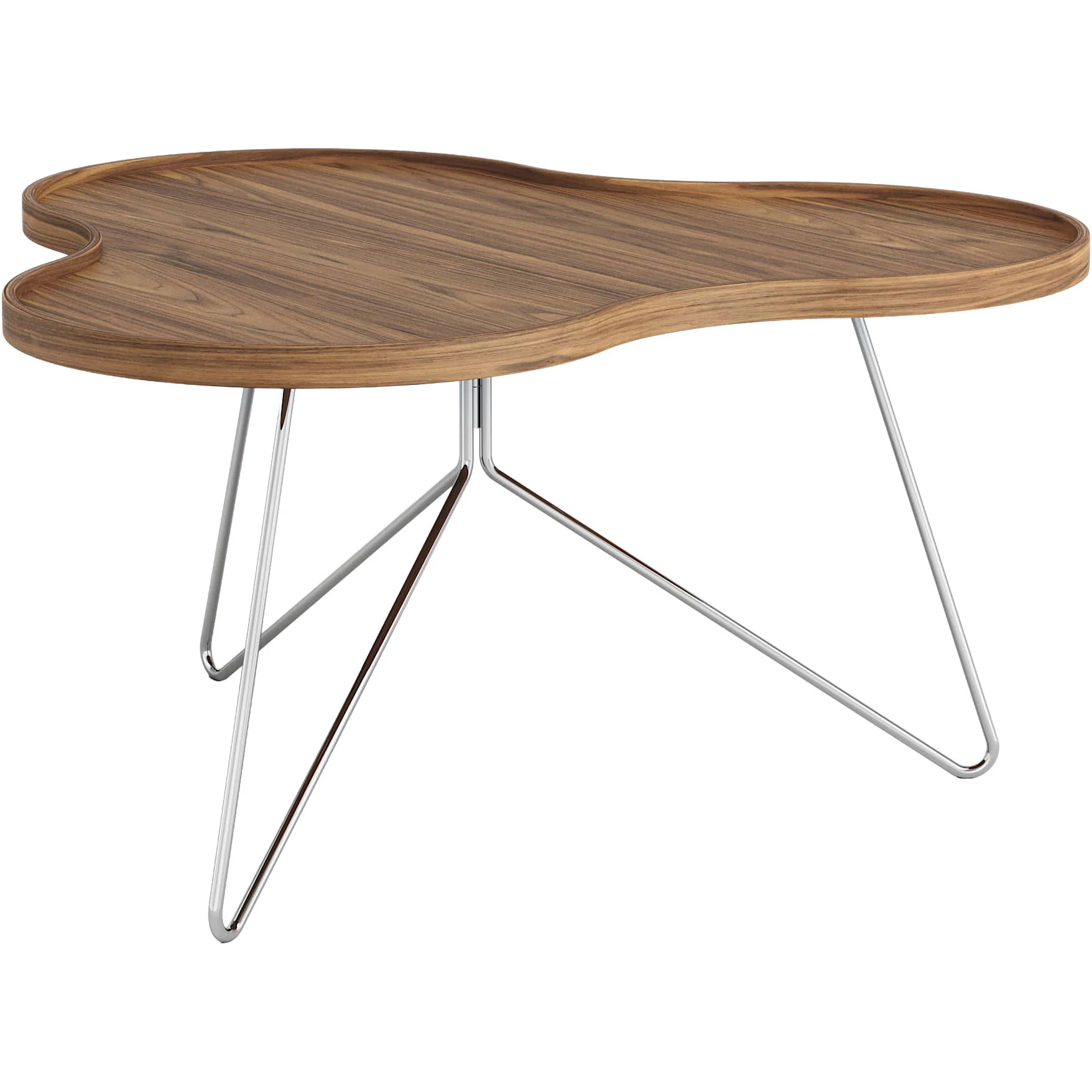 Swedese Flower Mono Soffbord 90x45 Cm Krom / - Soffbord Kromat St&aring;l Valn&ouml;t