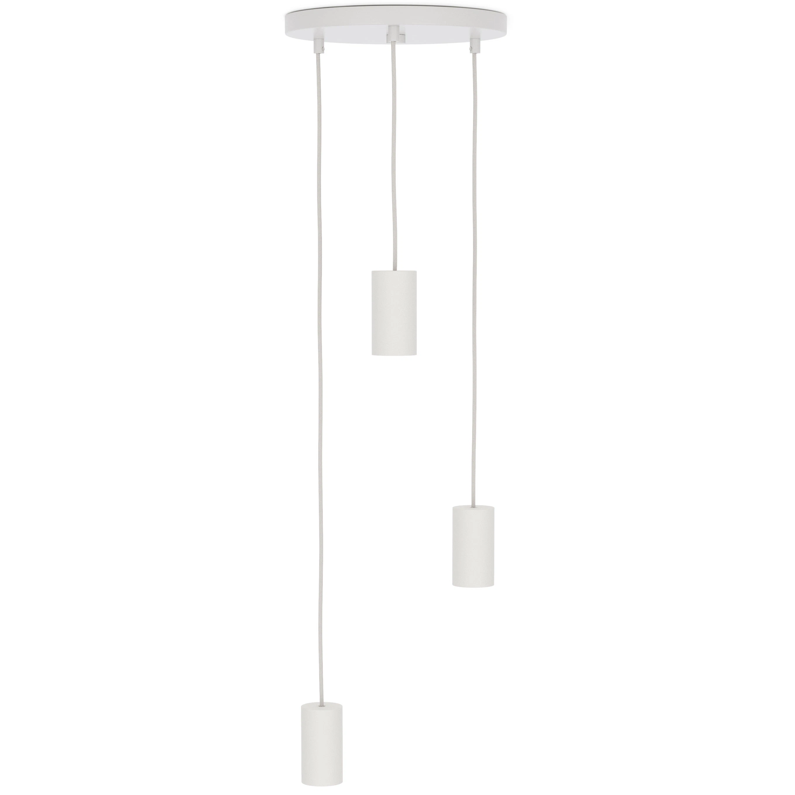 Tala Alumina Triple Pendel - Pendellampor Stål Chalk