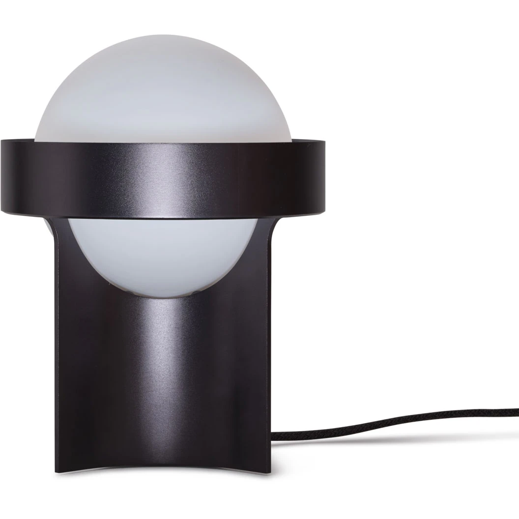 Tala Loop Bordslampa Med Sphere Iv - Bordslampor Anodiserad Aluminium M&ouml;rkgr&aring;