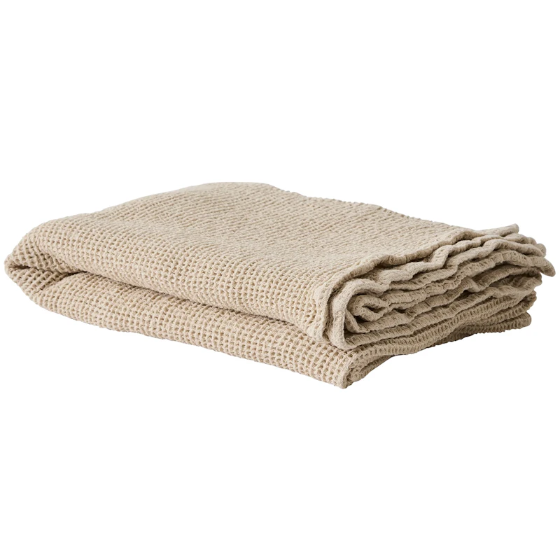 Nella waffle Handduk 100x150 cm, Beige