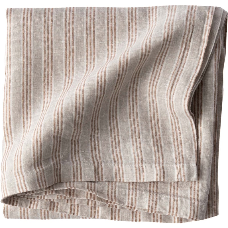 Duk Linne 175x175 cm, Hazelnut Stripe