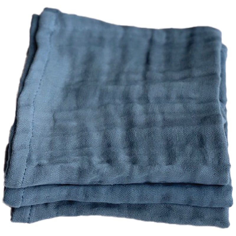 Fine Ansiktshanddukar 30x30 cm 3-pack, Gråblå