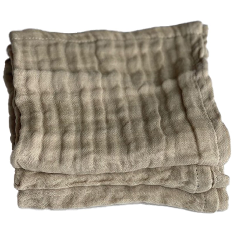 Fine Ansiktshanddukar 30x30 cm 3-pack, Pale Honey