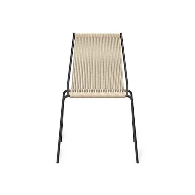 Noel Matstol Svart Stål/Linne