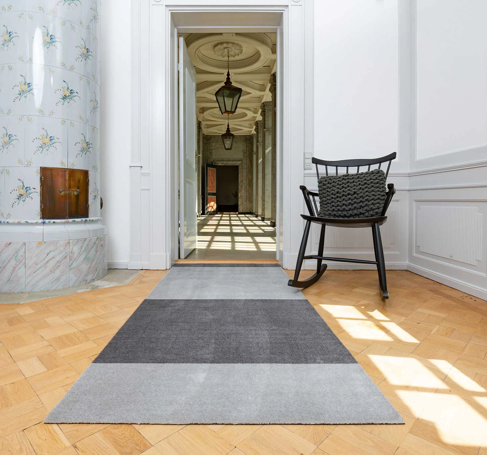 Tica Copenhagen Stripes Matta Steel Grey / 90x200 Cm, ljusgrå från Tica Copenhagen, bild 5