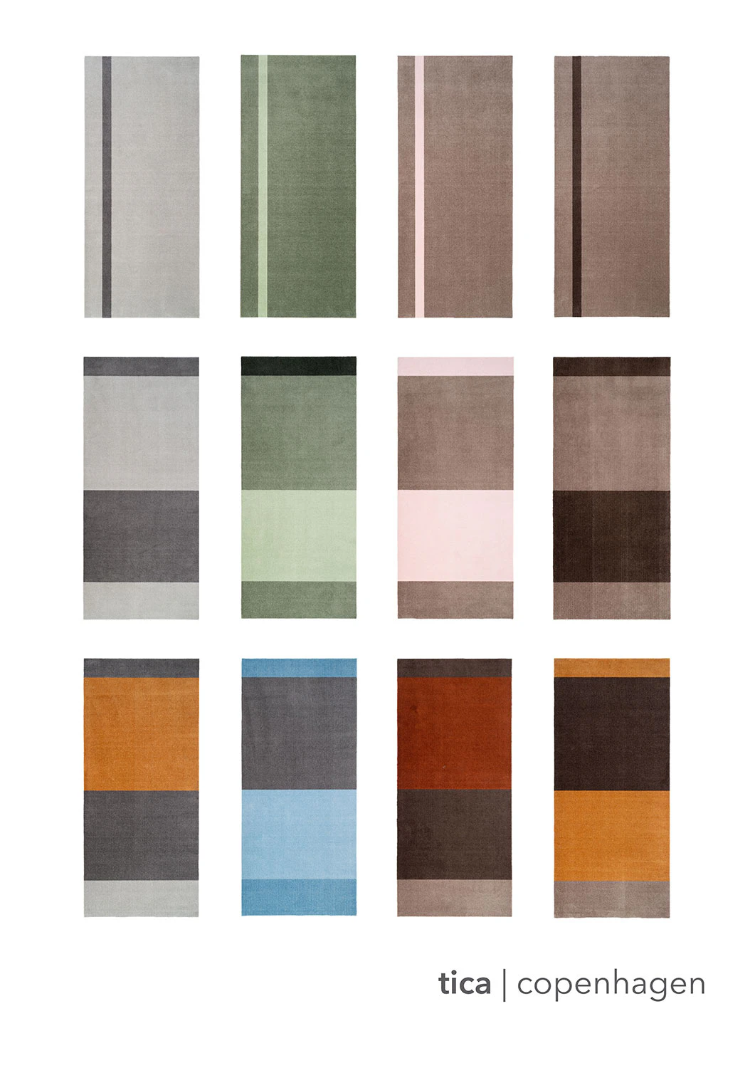 Tica Copenhagen Stripes Matta Steel Grey / 90x200 Cm, ljusgrå från Tica Copenhagen, bild 3