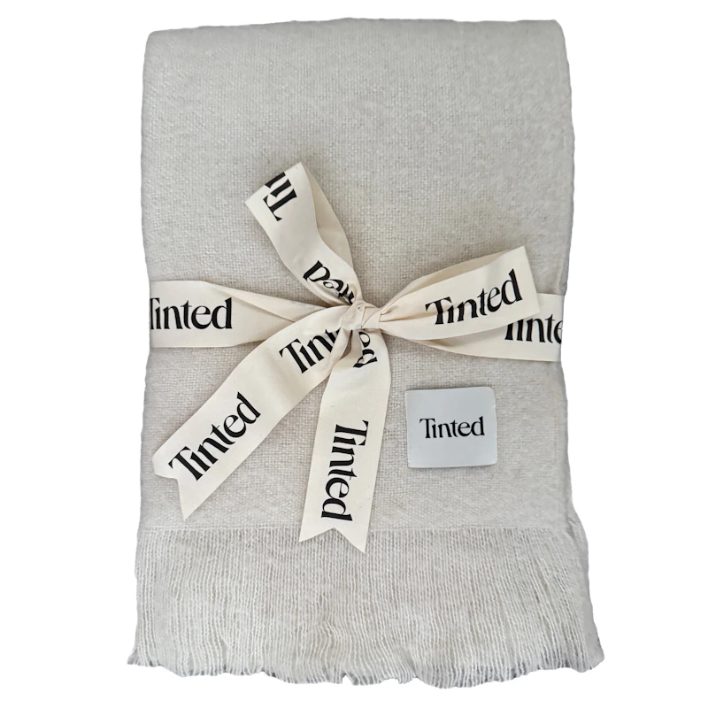 Fingal Ullpläd 130x170 cm, Off-white