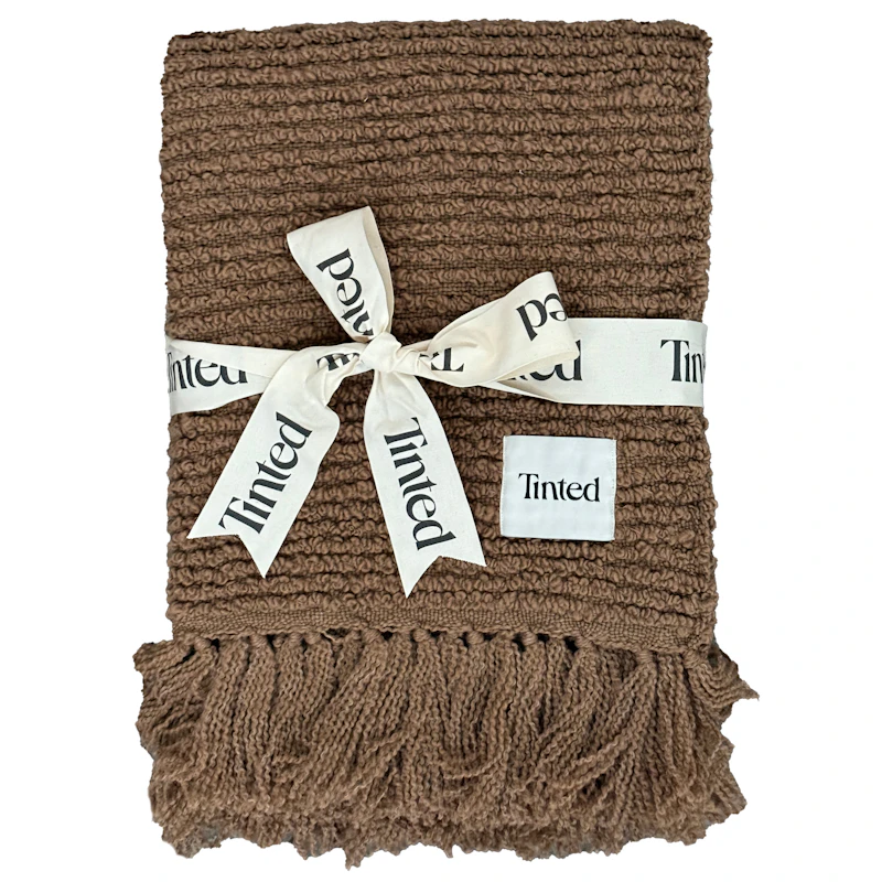 Janzen Ullpläd Bouclé 130x170 cm, Brun