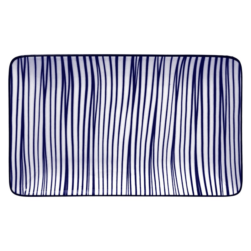 Nippon Blue Sushitallrik 13,5x21 cm, Lines